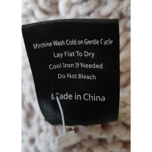 POL Chenille Turtleneck Chunky Sweater Womens S Beige 3/4 Cuffed Sleeves - Picture 12 of 16